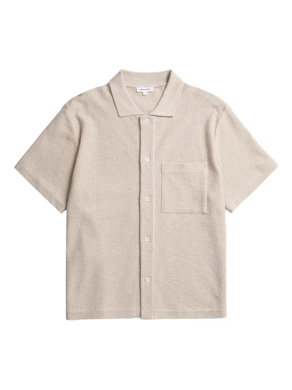 Norse Projects Overhemd met wafeltextuur Beige