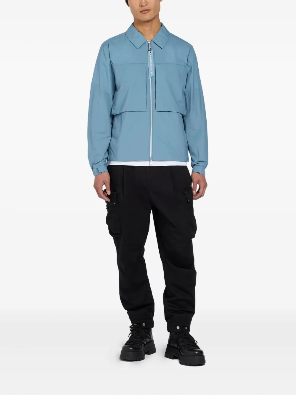 Moose Knuckles zip-front patch-pocket jacket Blauw