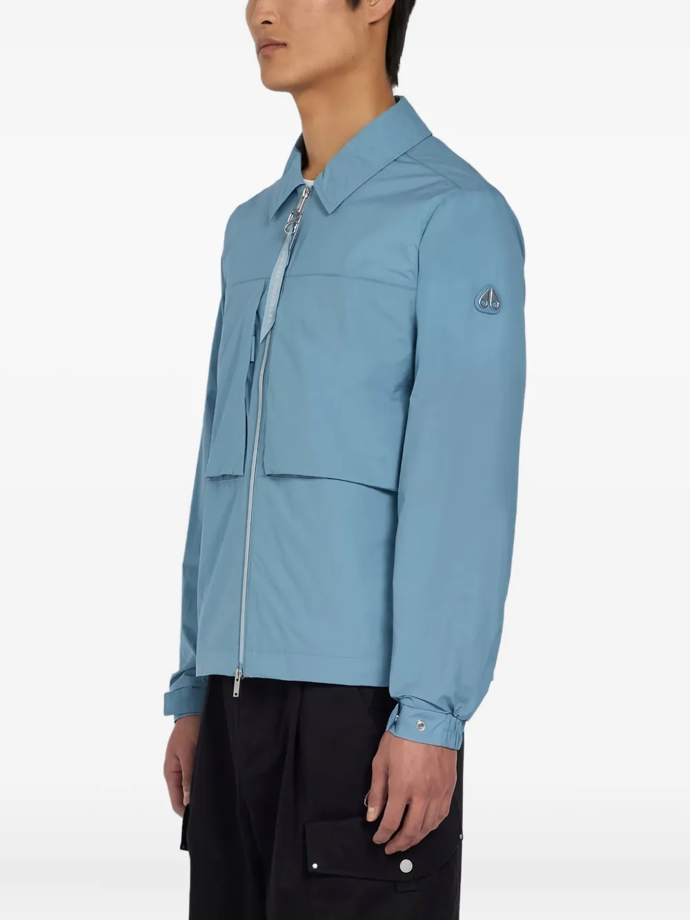 Moose Knuckles zip-front patch-pocket jacket Blauw