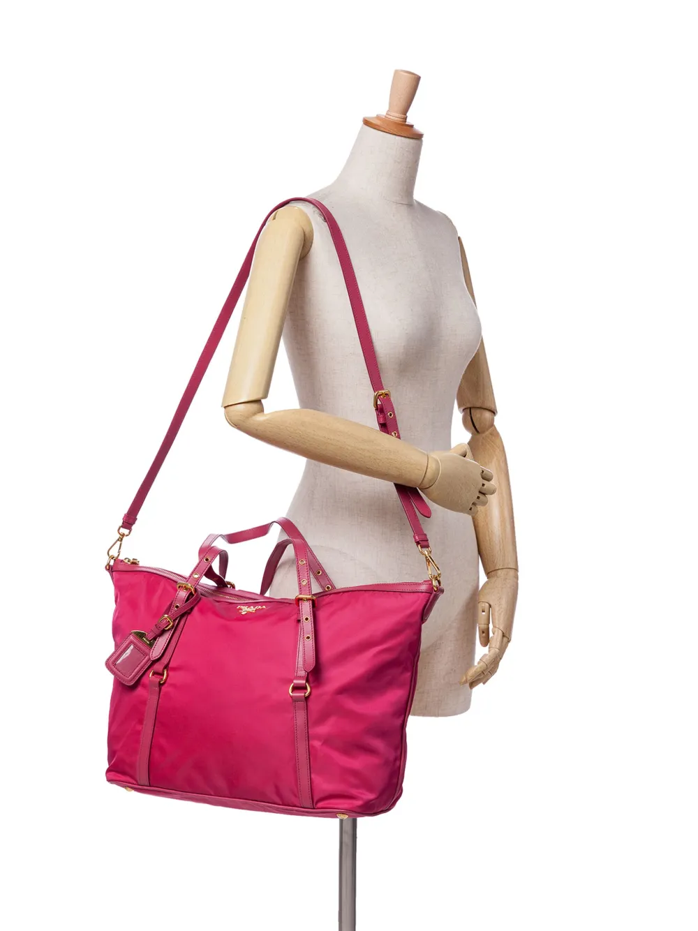 Prada Pre-Owned 2000-2024 Saffiano Trimmed Tessuto satchel | Pre-Owned | Image 2
