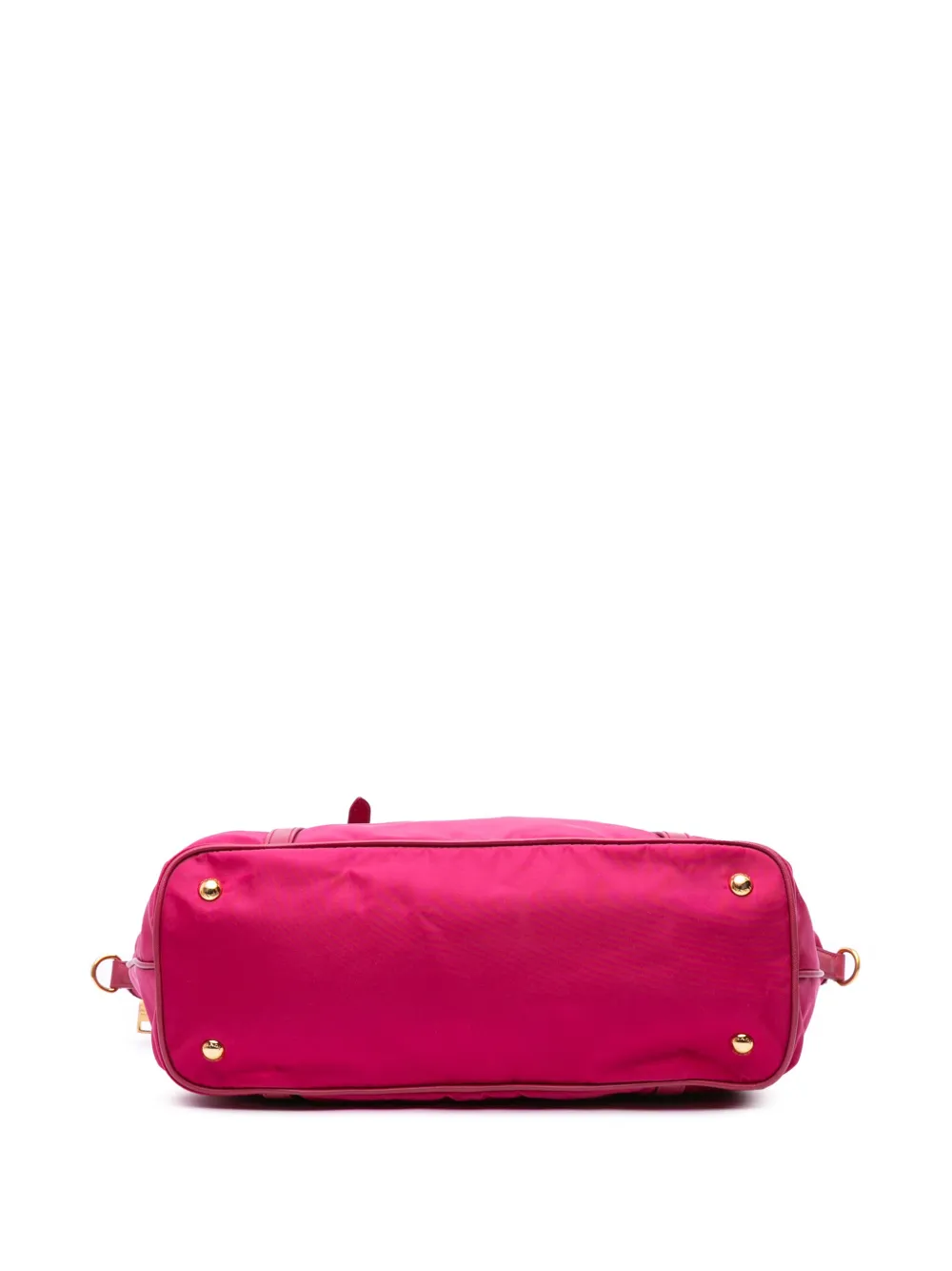 Pre-owned Prada 2000-2024 Saffiano Trimmed Tessuto Satchel