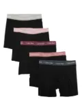 Calvin Klein logo-waistband briefs (set of five) - Black