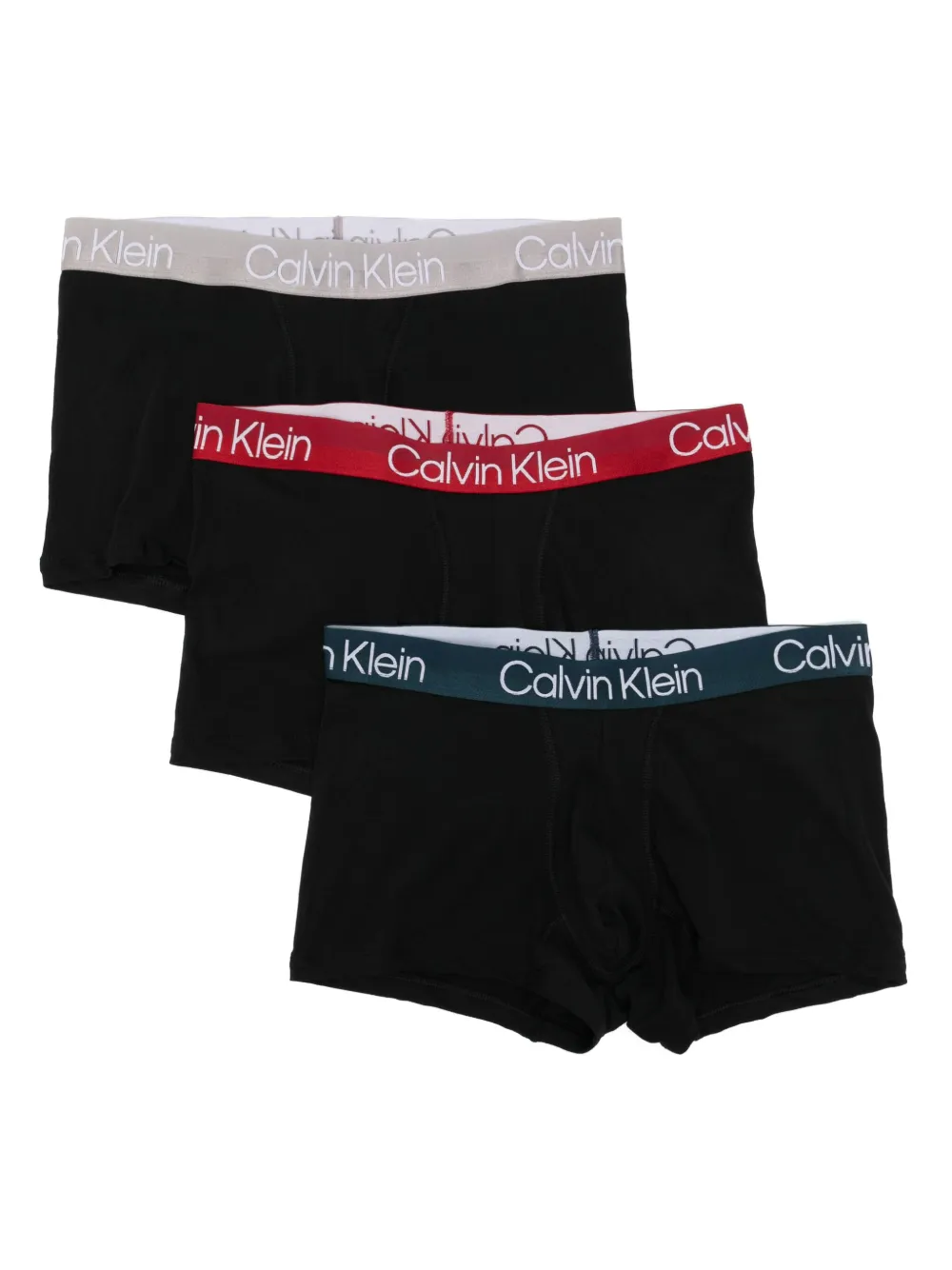 Calvin Klein logo-waistband briefs (set of three) - Nero