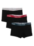 Calvin Klein logo-waistband briefs (set of three) - Black