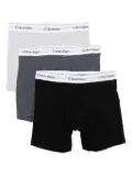Calvin Klein logo-waistband briefs (set of three) - Black