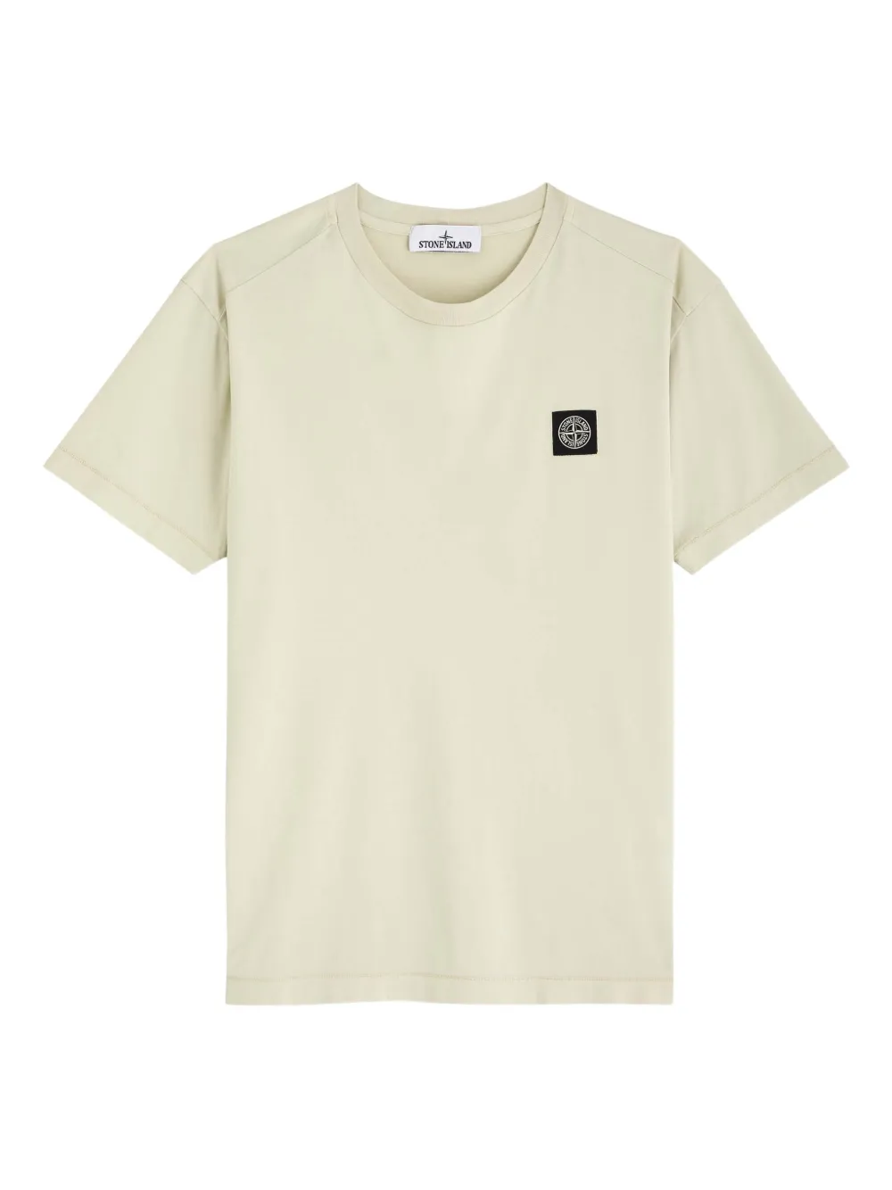 Stone Island T-shirt met logopatch - Beige