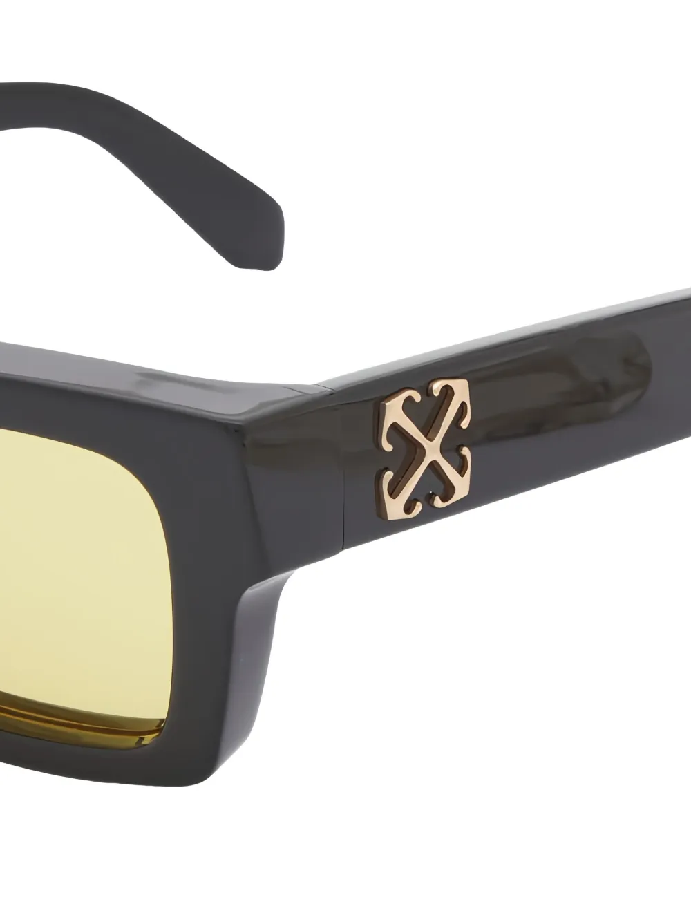 Off-White Zonnebril met vierkant montuur Zwart