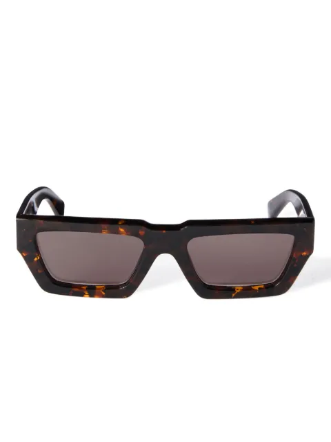 Off-White geometric-frame tortoiseshell sunglasses