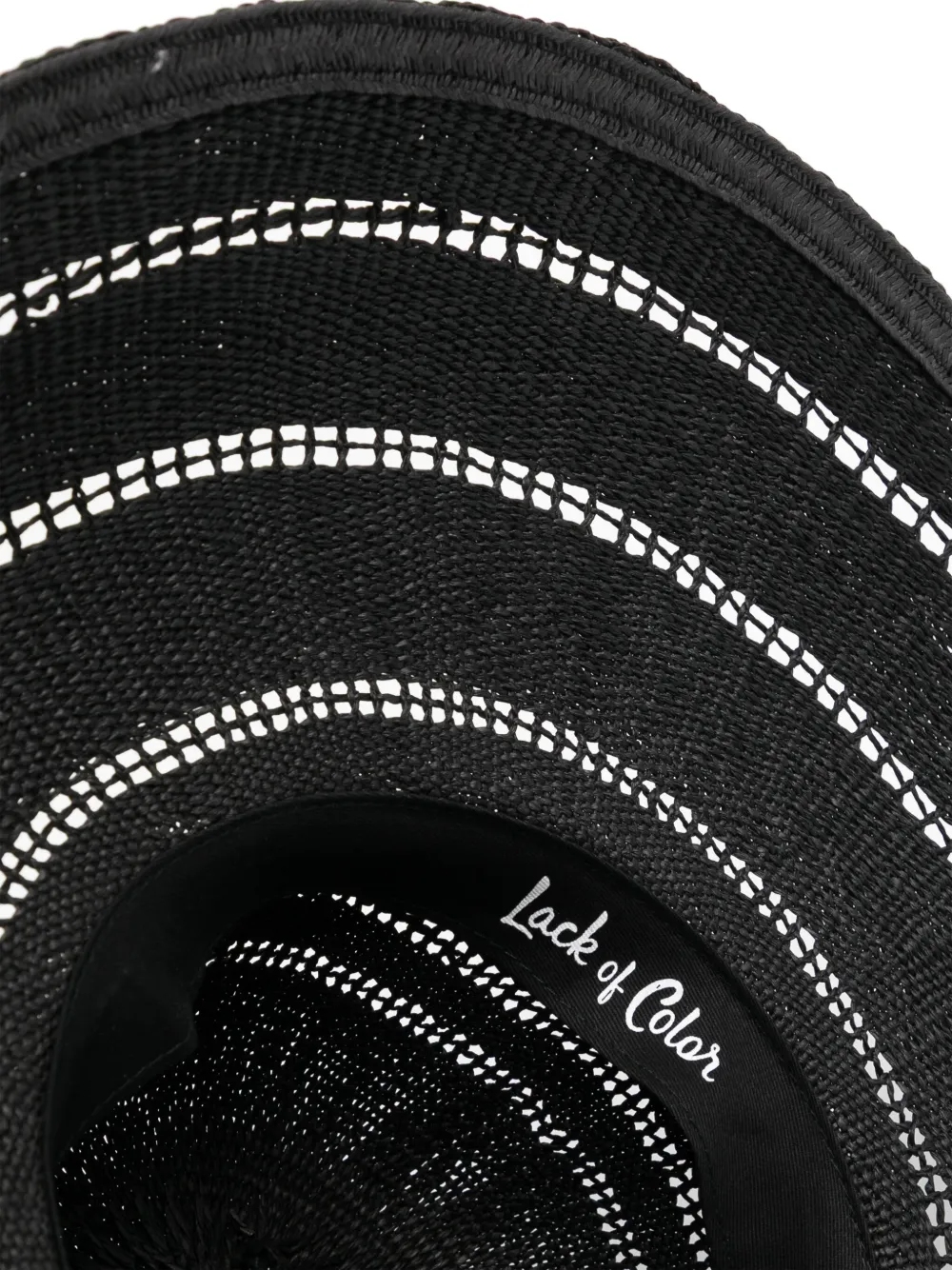 Lack Of Color Riviera ultrabrede hoed - Zwart