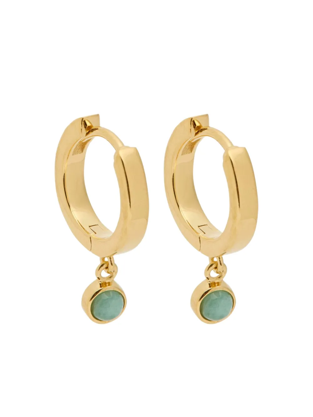 DAISY LONDON Healing-stone huggie earrings - ゴールドトーン DAISY LONDON Healing-stone huggie earrings - ゴールドトーン