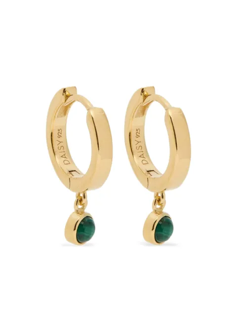 DAISY LONDON Healing Malachite hoop earrings