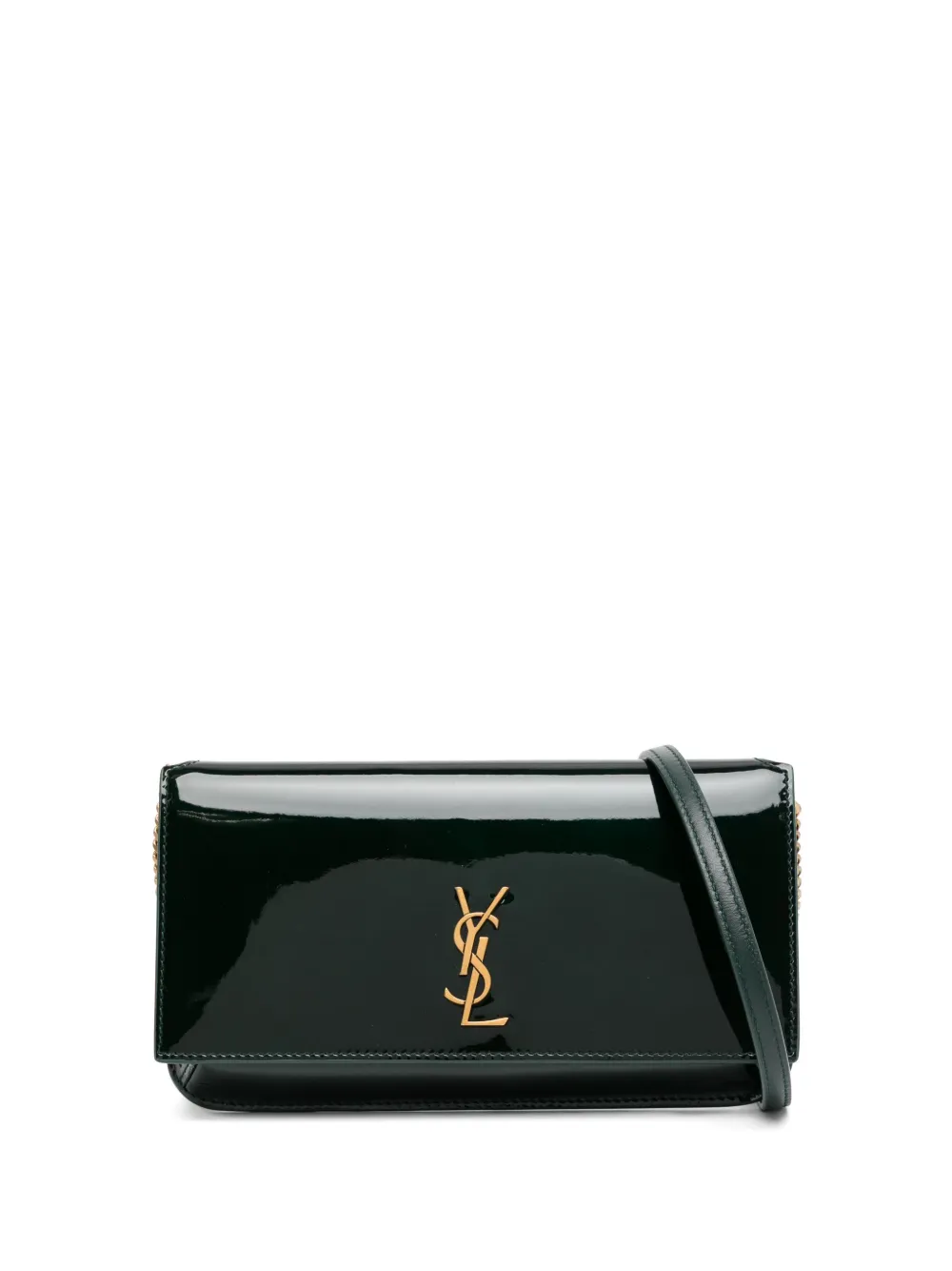 Saint Laurent mini logo phone bag Groen
