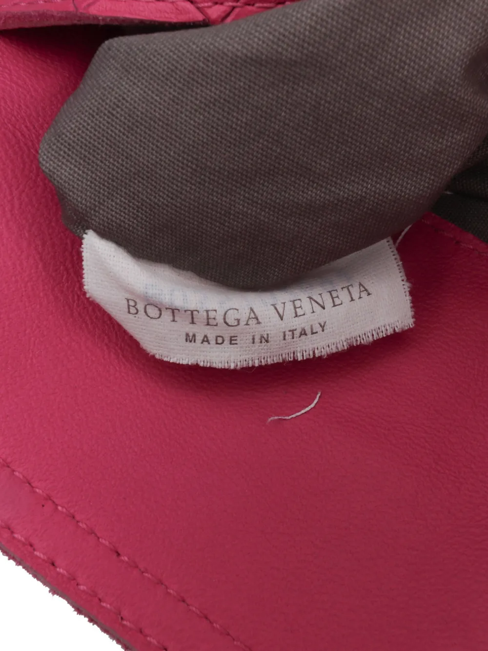 Pre-owned Bottega Veneta 2012-2024 Small Calfskin Intrecciomirage Embossed Butterfly Chain Crossbody Bag