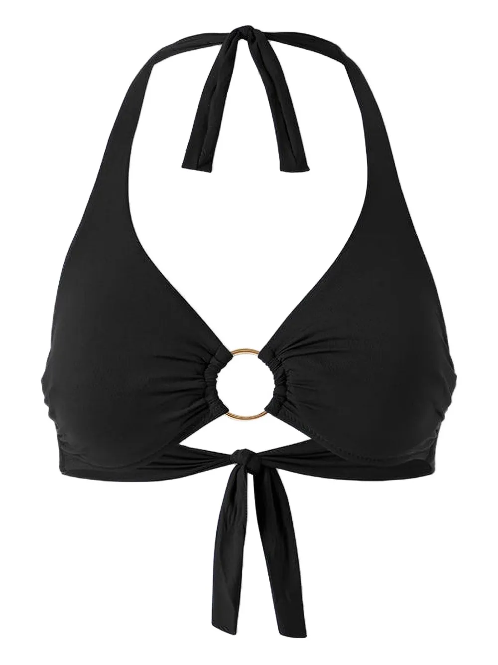 Melissa Odabash ring-detail halter bikini top | Black | Image 1