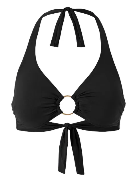Melissa Odabash top de bikini con detalle de aro y cuello halter