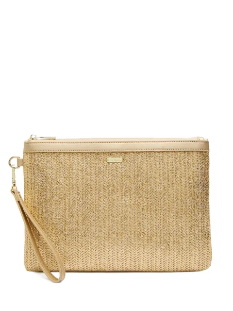 Melissa Odabash Capri herringbone-weave clutch bag 