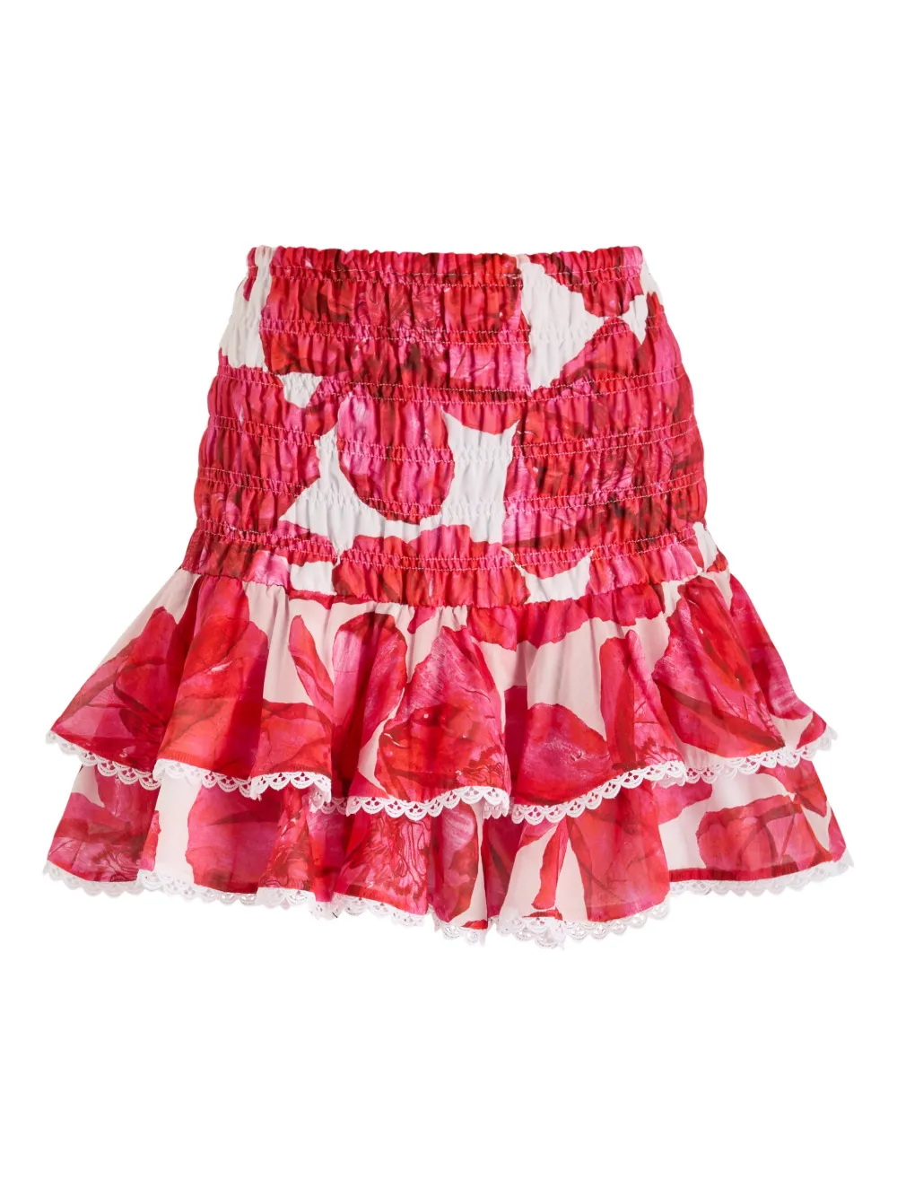 Charo Ruiz Ibiza Pinel blossom floral-print mini skirt - Rosso