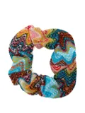Missoni patterned knit scrunchie - Blue