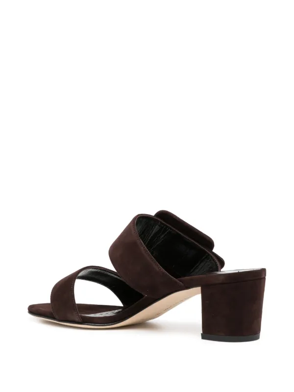 【Manolo Blahnik】スエード サンダル Titubanew 50《国内発送》 MANOLO BLAHNIK】Titubanew 50 スエードサンダル バックル付き