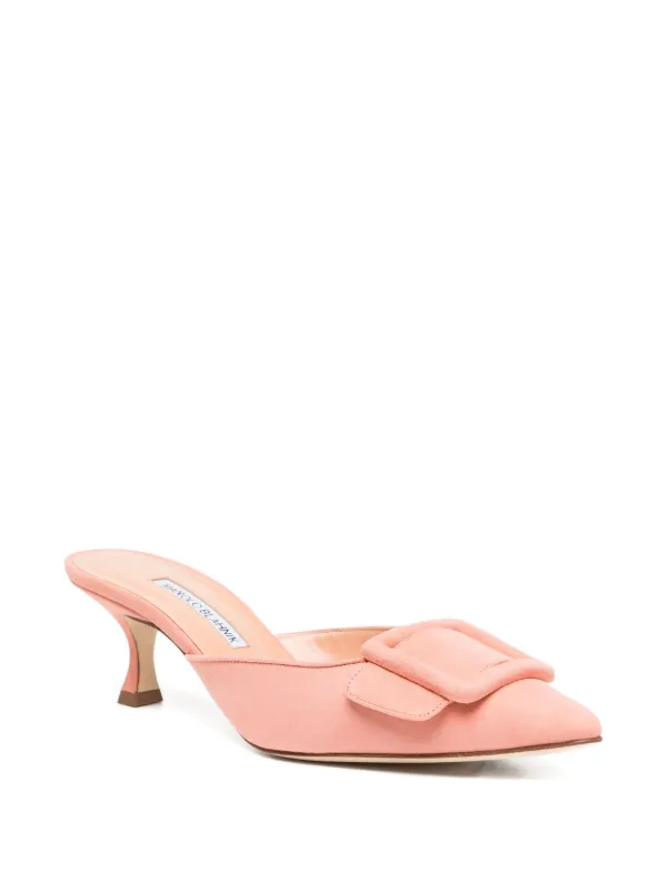 Manolo Blahnik Maysale 50mm ミュール | ピンク | FARFETCH JP