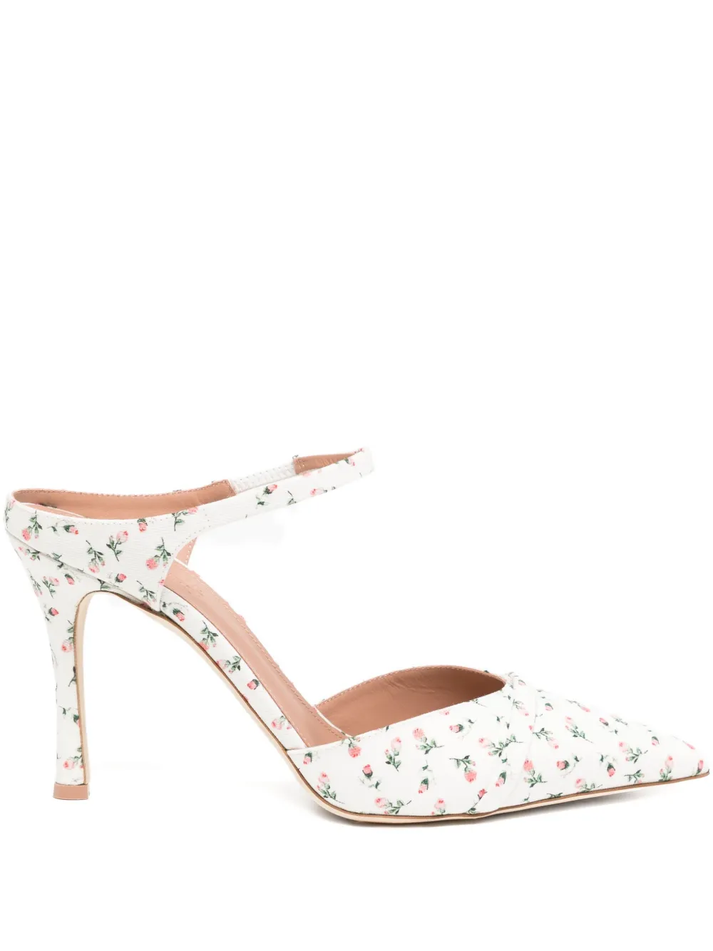Malone Souliers 90mm Uma mules White