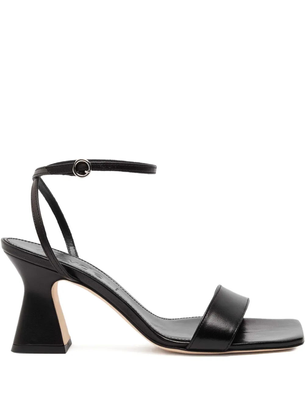 Aeyde Fenna Flared-heel Ankle-strap Sandals In Black