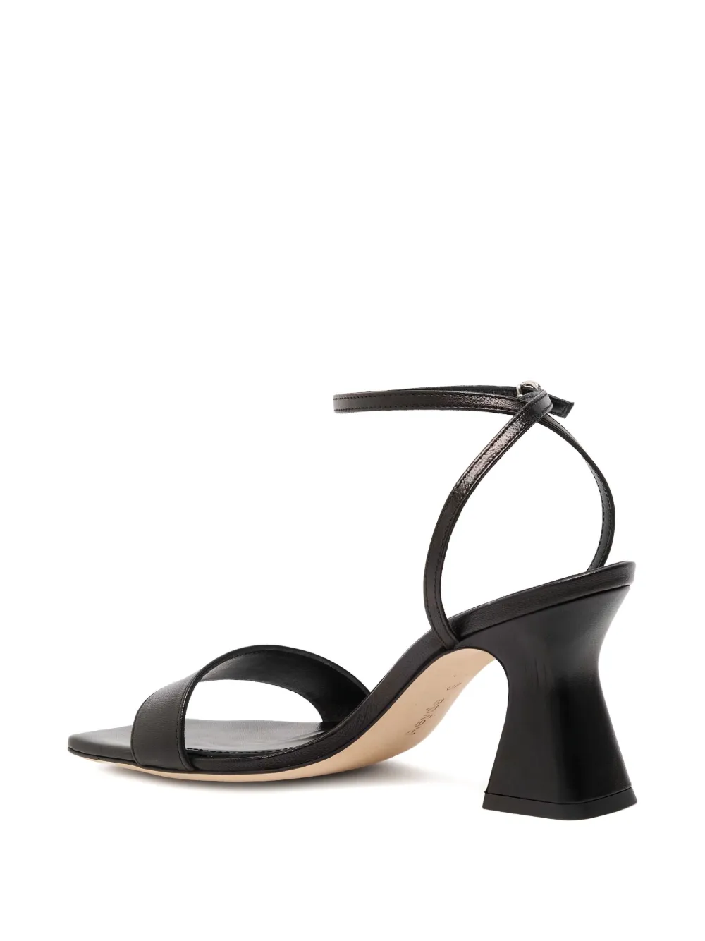 Aeyde Fenna Flared-heel Ankle-strap Sandals In Black