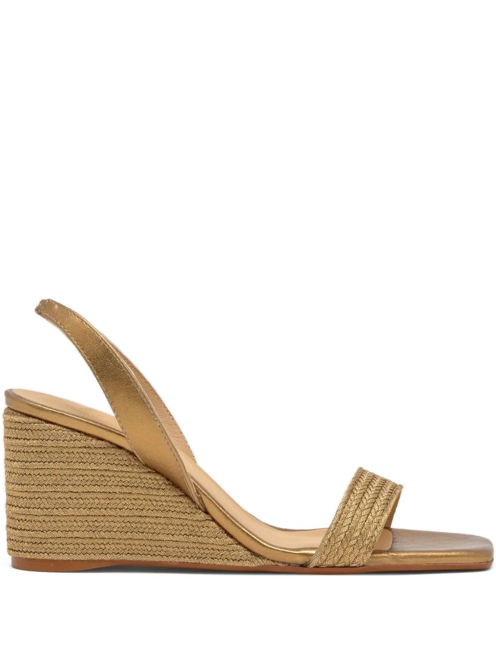 Castañer 70mm leather wedge sandals Brown