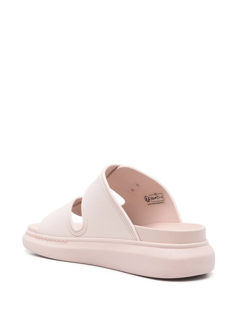 Alexander McQueen logo-engraved sandals Pink