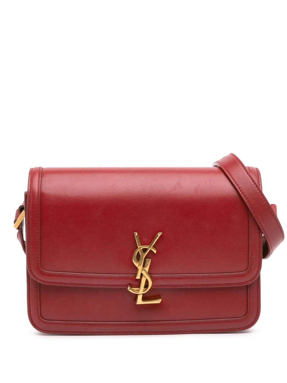 Pre-owned Saint Laurent 2020 Medium Calfskin Solferino Satchel In Box Crossbody Bag