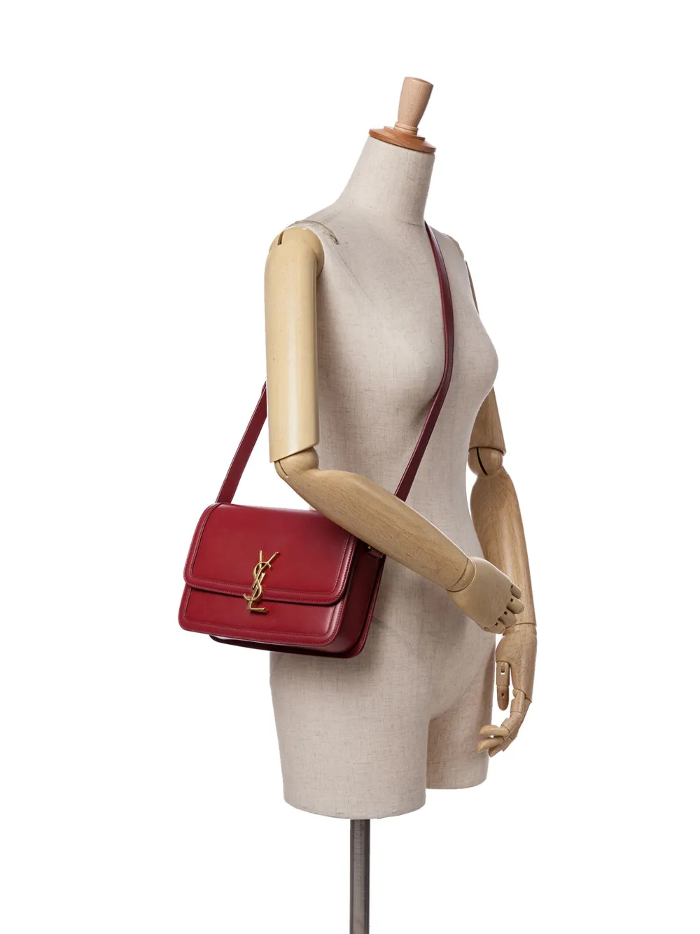 Pre-owned Saint Laurent 2020 Medium Calfskin Solferino Satchel In Box Crossbody Bag