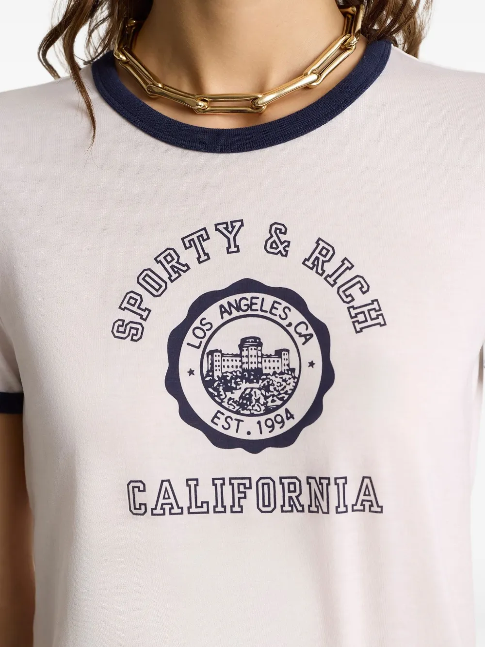 Sporty & Rich Katoenen T-shirt Wit