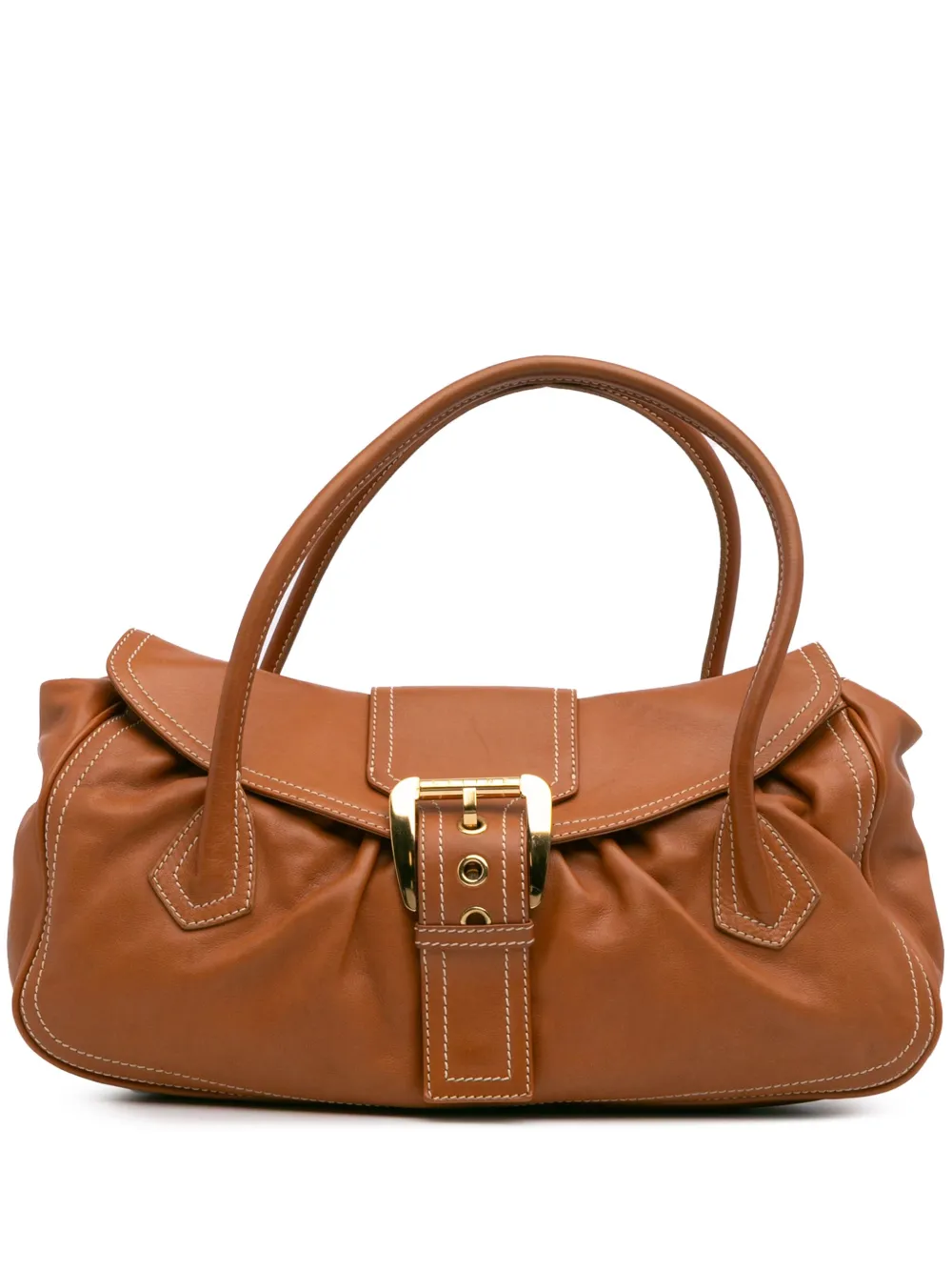 Céline Pre-Owned 2000s レザー バックル ハンドバッグ - ブラウン Céline Pre-Owned 2000s レザー バックル ハンドバッグ - ブラウン