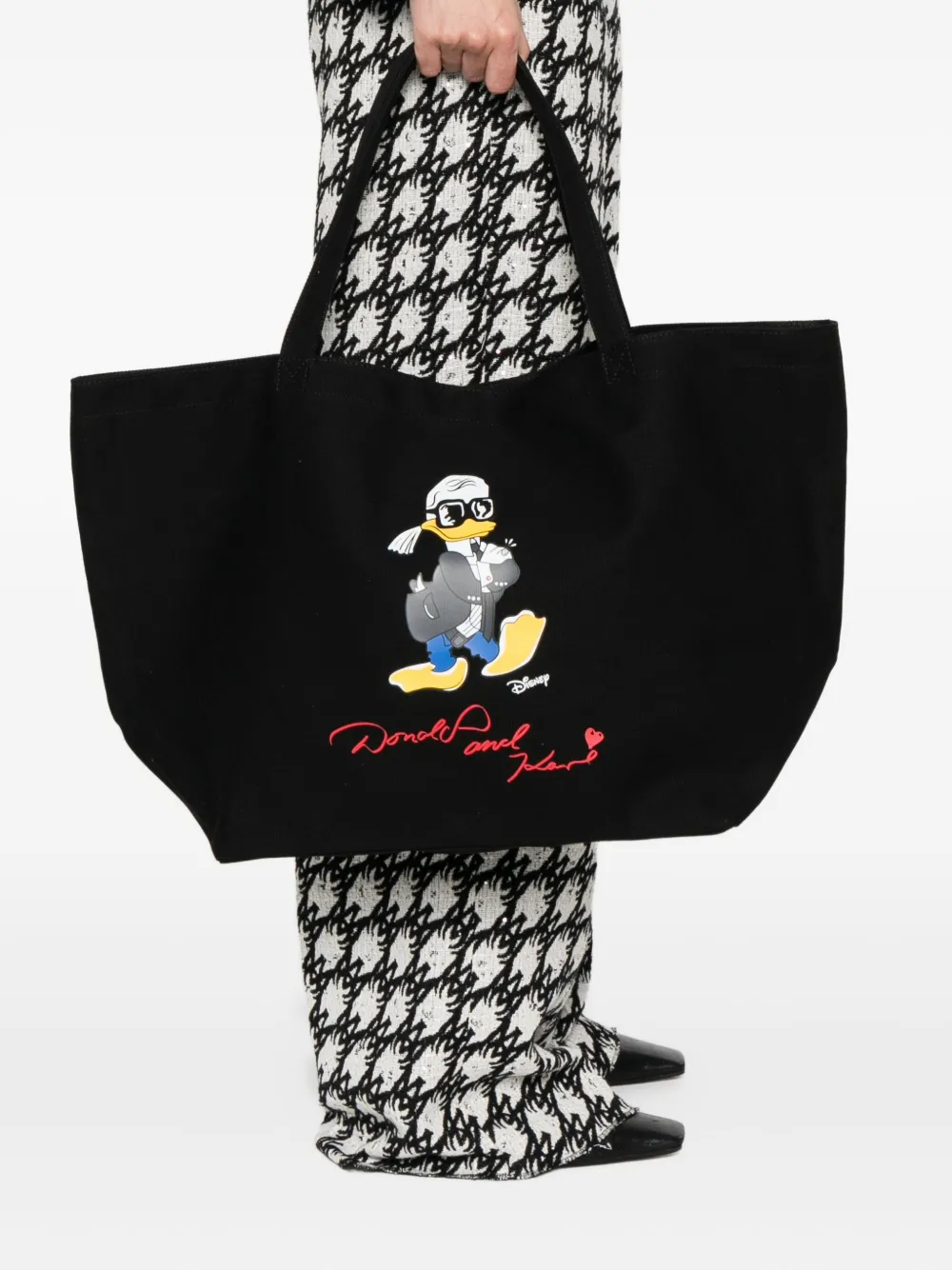 Karl Lagerfeld x Disney Donald Duck-print tote bag Zwart