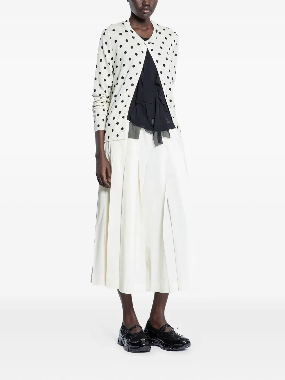 Comme Des Garçons pleated trousers - Wit