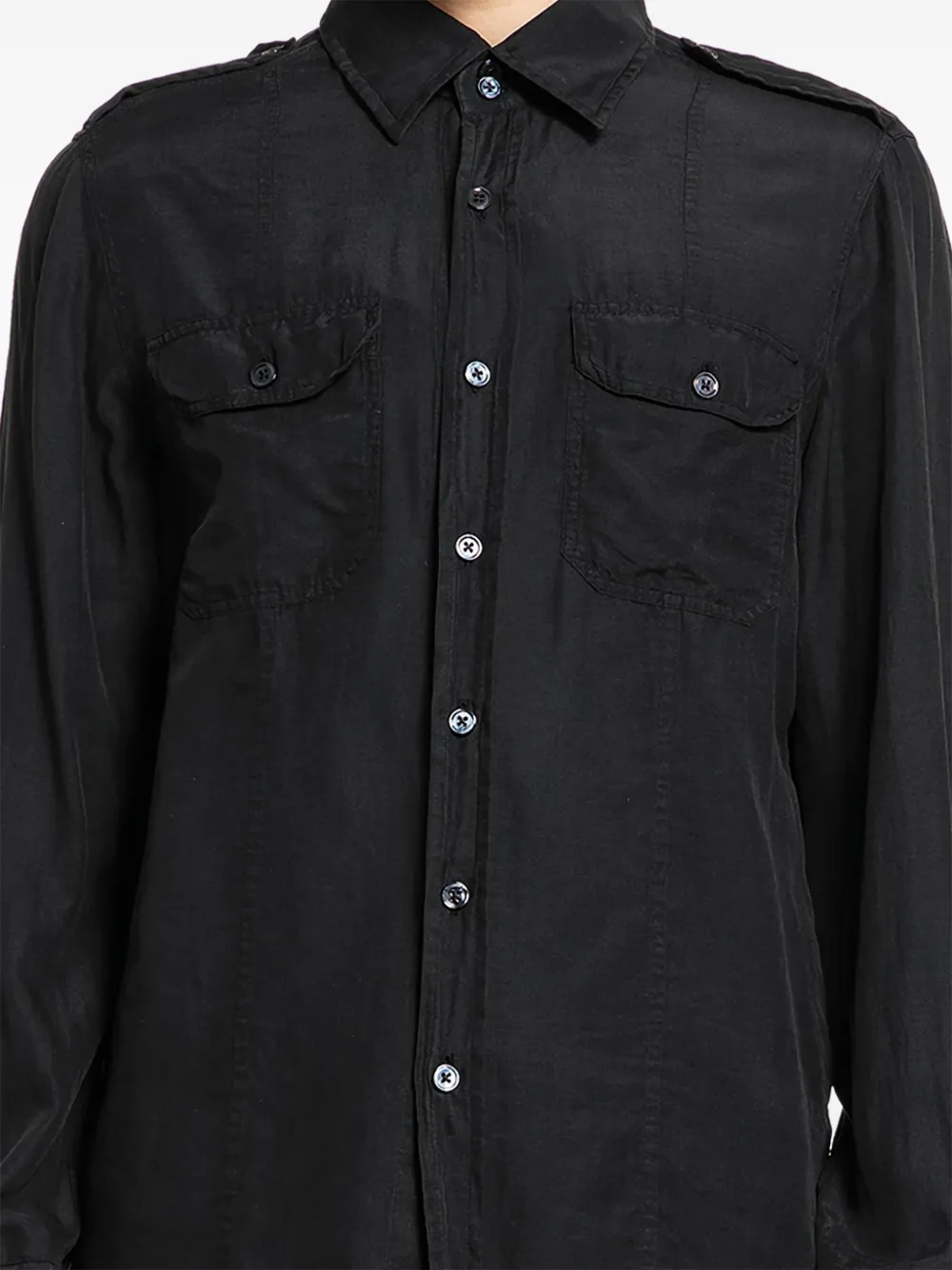 TOM FORD flap-pocket shirt - Zwart