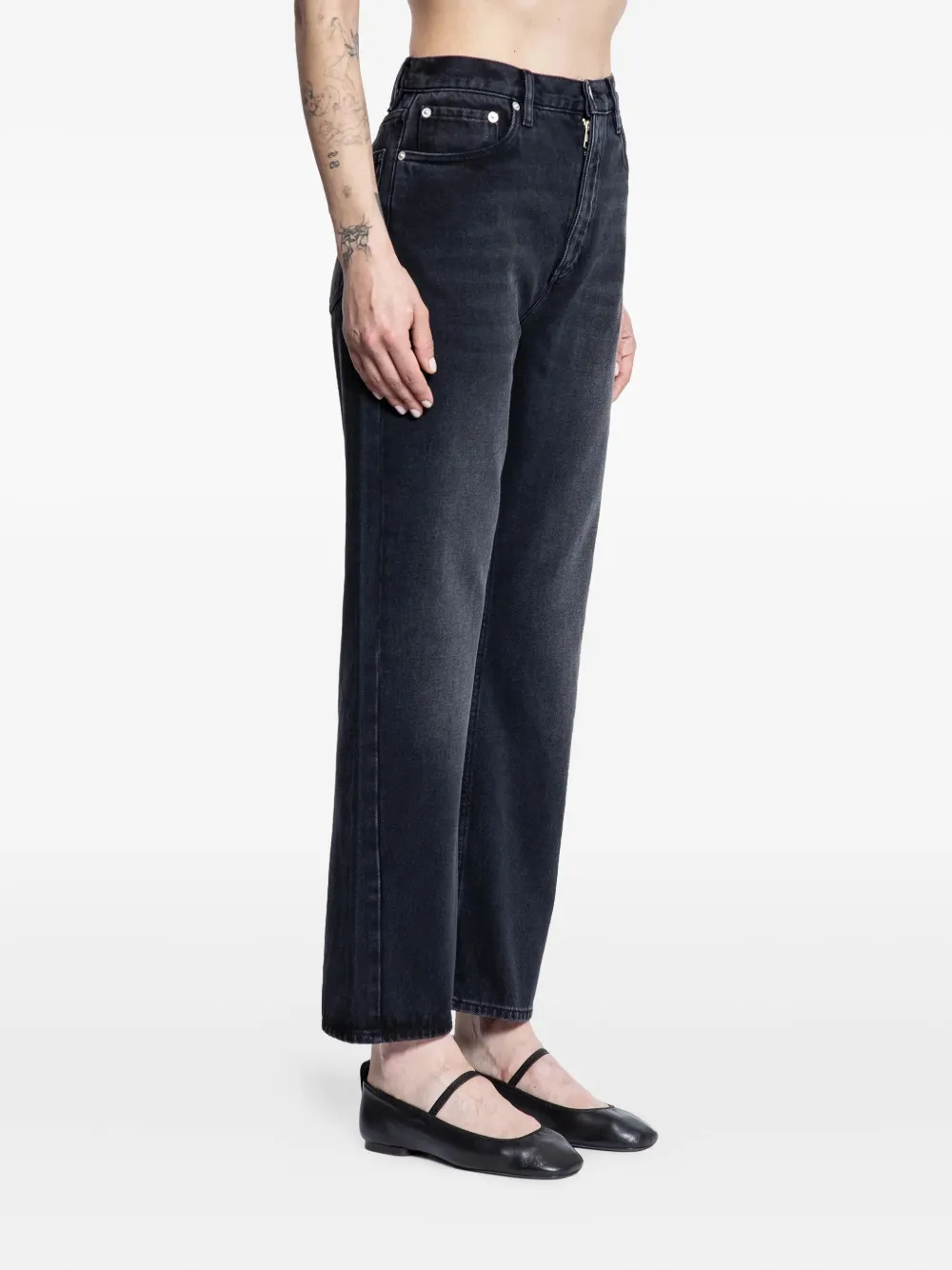 Studio Nicholson Denjo Five-pocket Jeans In Black