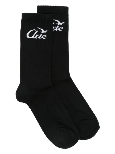 Arte Antwerp intarsia-knit logo socks