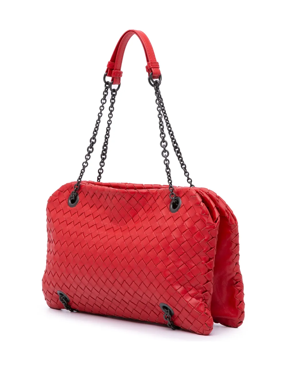 Pre-owned Bottega Veneta 2012-2024 Nappa Intrecciato Duo Shoulder Bag