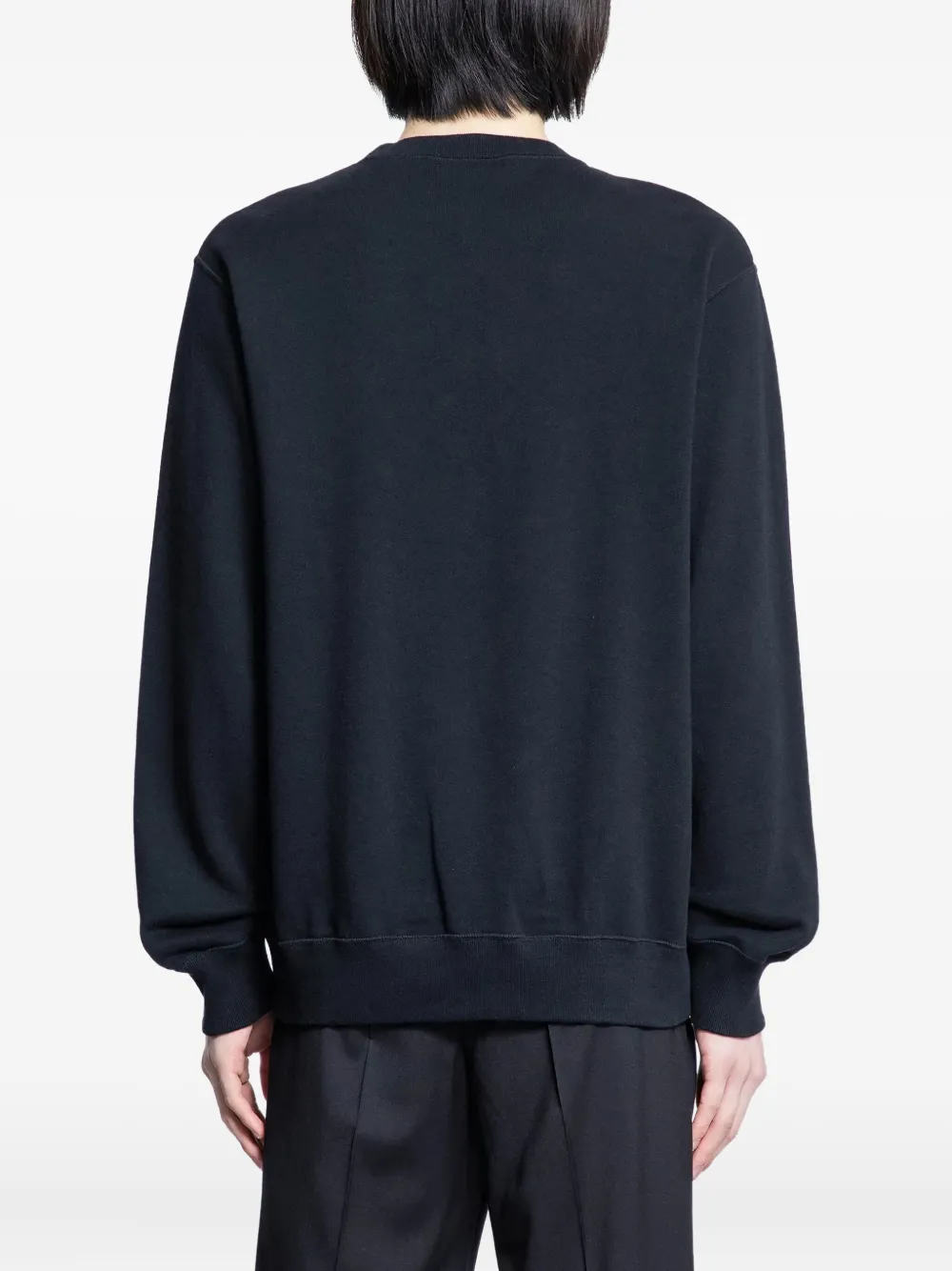 Undercover Katoenen sweater met Arabisch logo Zwart