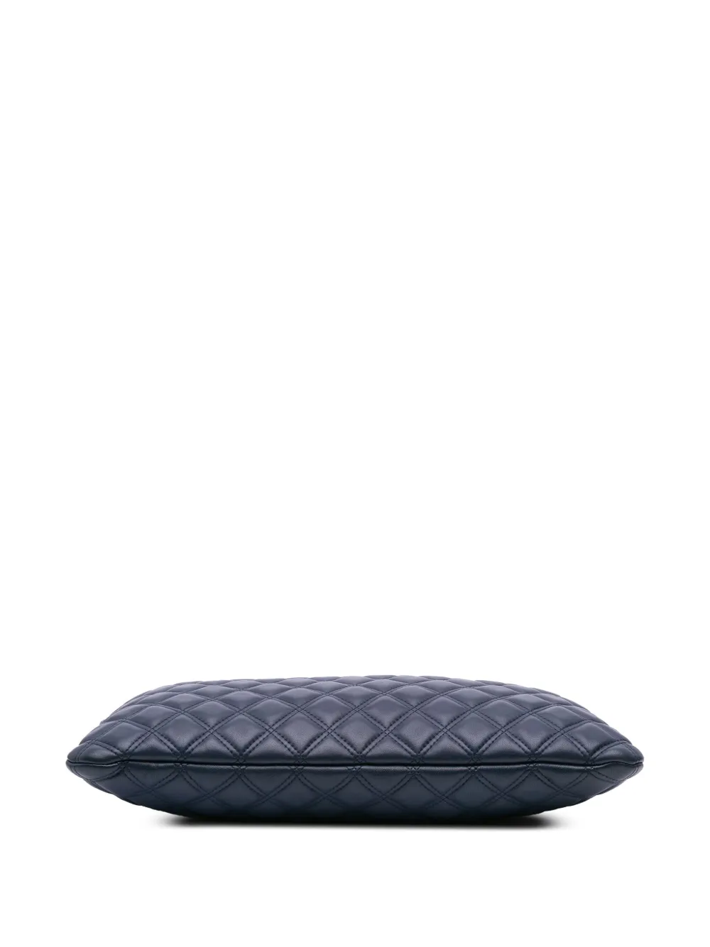 Pre-owned Chanel 2014-2015 Cc Quilted Lambskin Double Stitch Clutch Bag