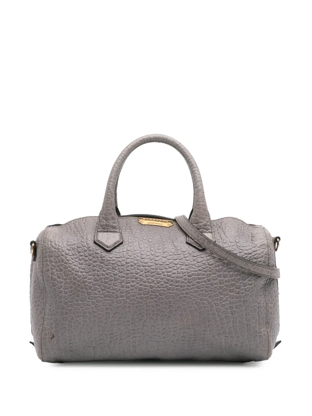 Pre-owned Burberry 2000-2017 Medium Grained Calfskin Alchester Satchel