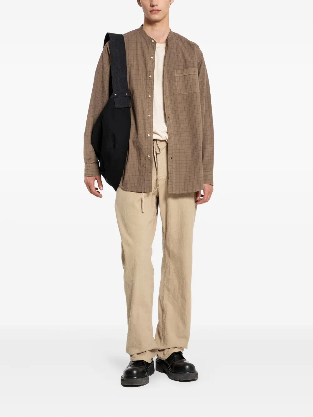 TAIGA TAKAHASHI drawstring trousers - Beige