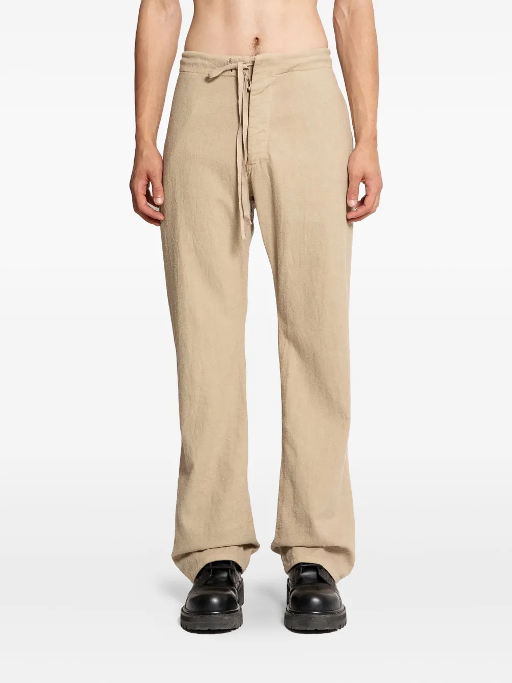TAIGA TAKAHASHI drawstring trousers | Neutrals | Image 1