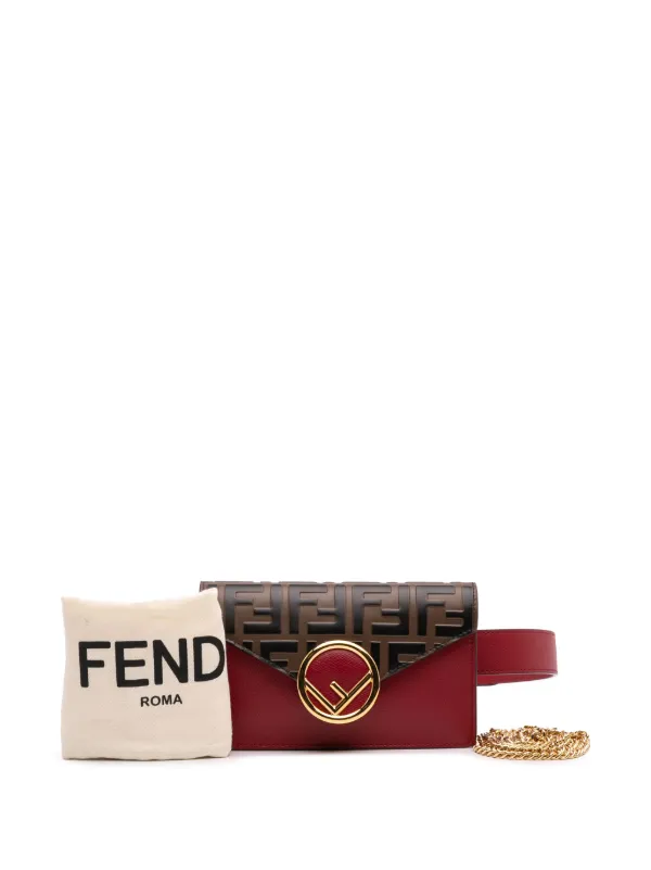 Fendi Pre-Owned 2010-2024 Zucca Embossed Leather F Is Fendi