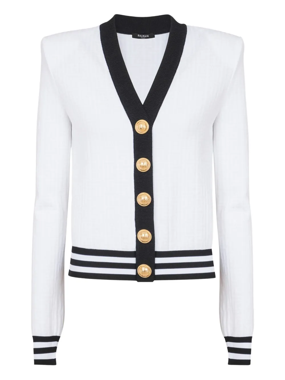 Balmain Tweekleurig vest Wit
