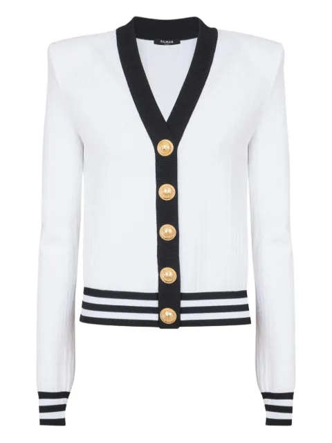 Balmain cárdigan con diseño de dos tonos