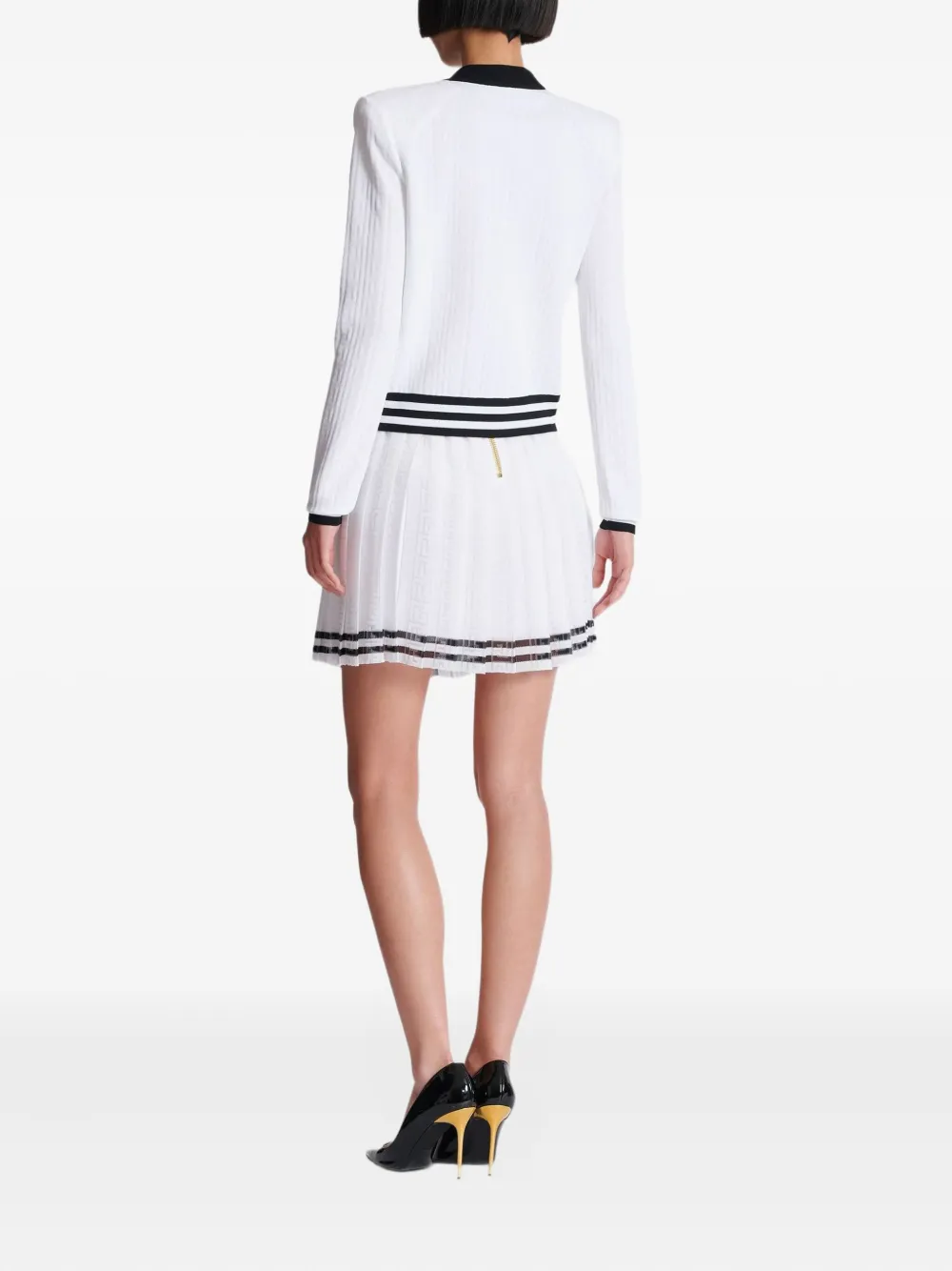 Balmain Tweekleurig vest Wit
