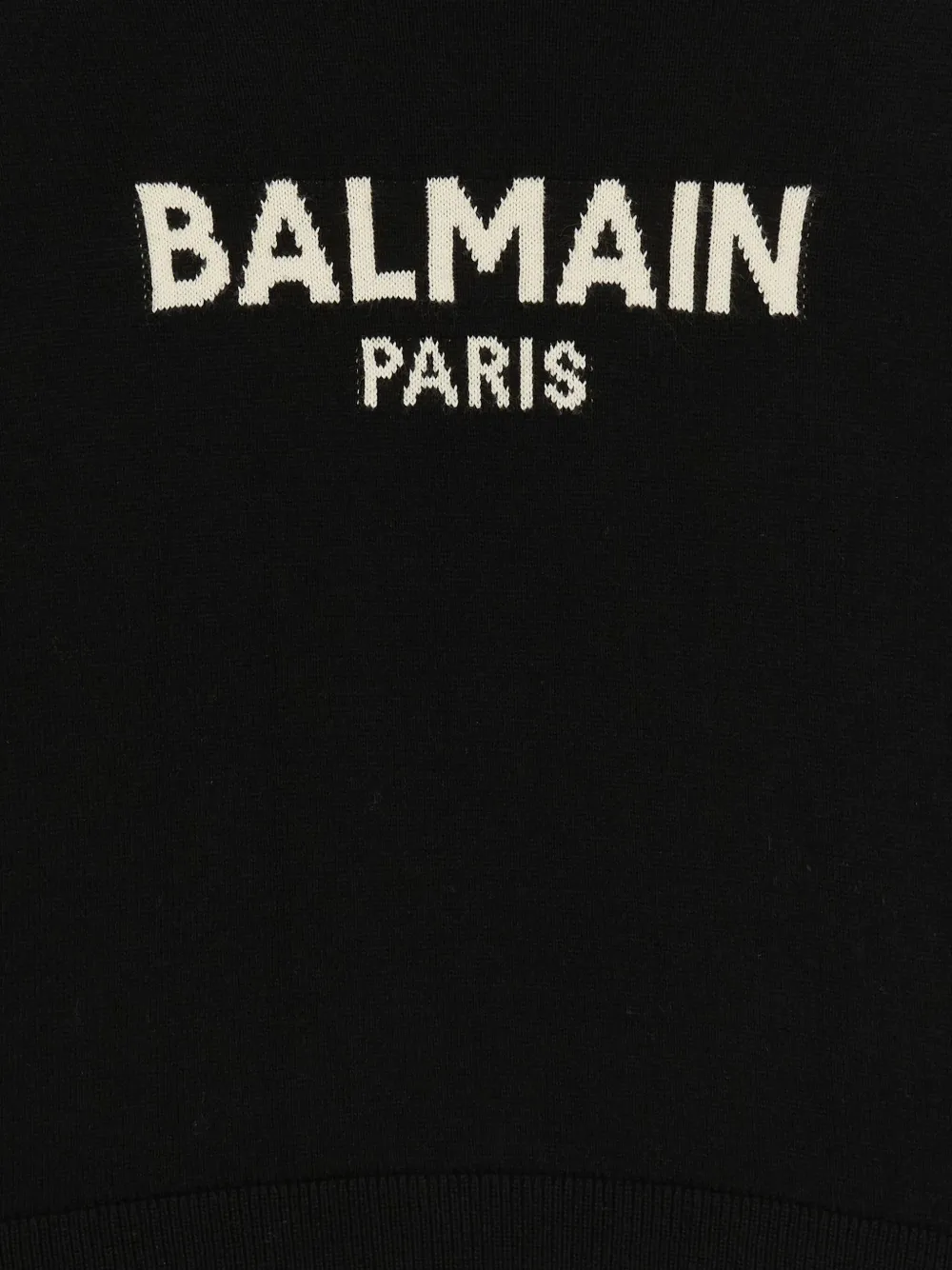 Balmain Kids intarsia-knit logo sweater Zwart