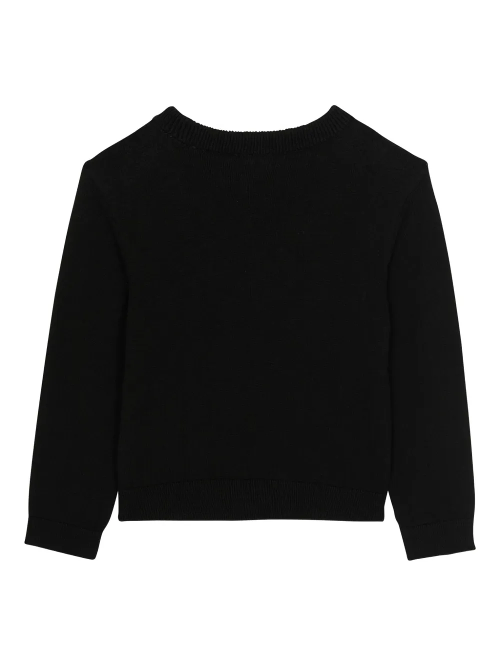 Balmain Kids intarsia-knit logo sweater Zwart